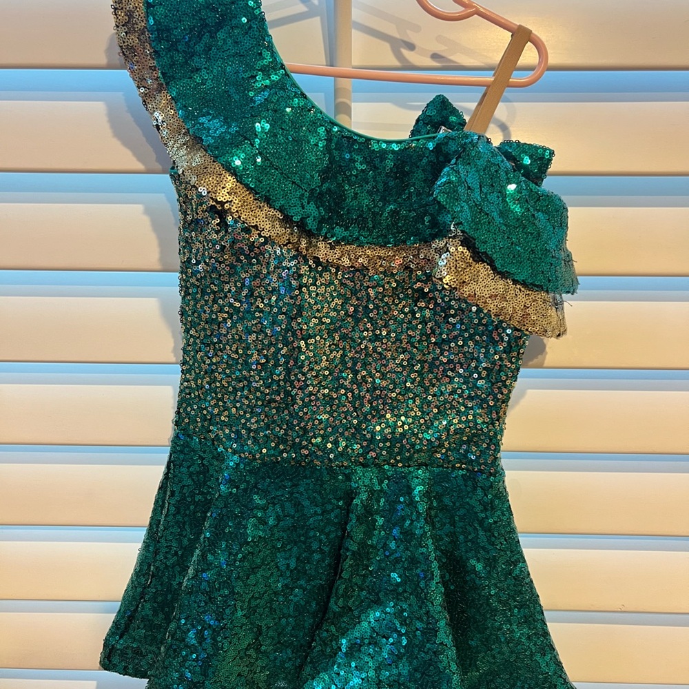 Sparkling Green and Gold Kids Costume